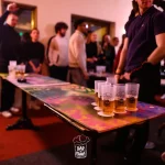 Bar crawl beer pong