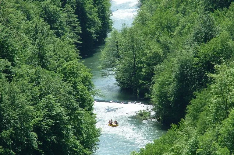 Boat on river