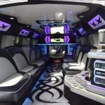 Inside of the hummer limo