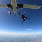 Skydiving above zagreb
