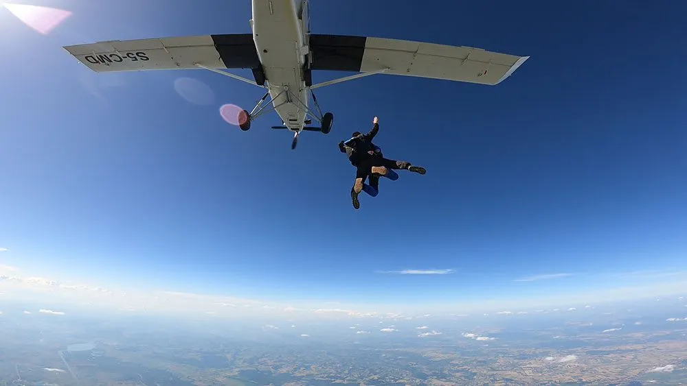Skydiving above zagreb