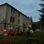 Stag group on a night paintball