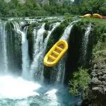 Waterfall kayak adventure