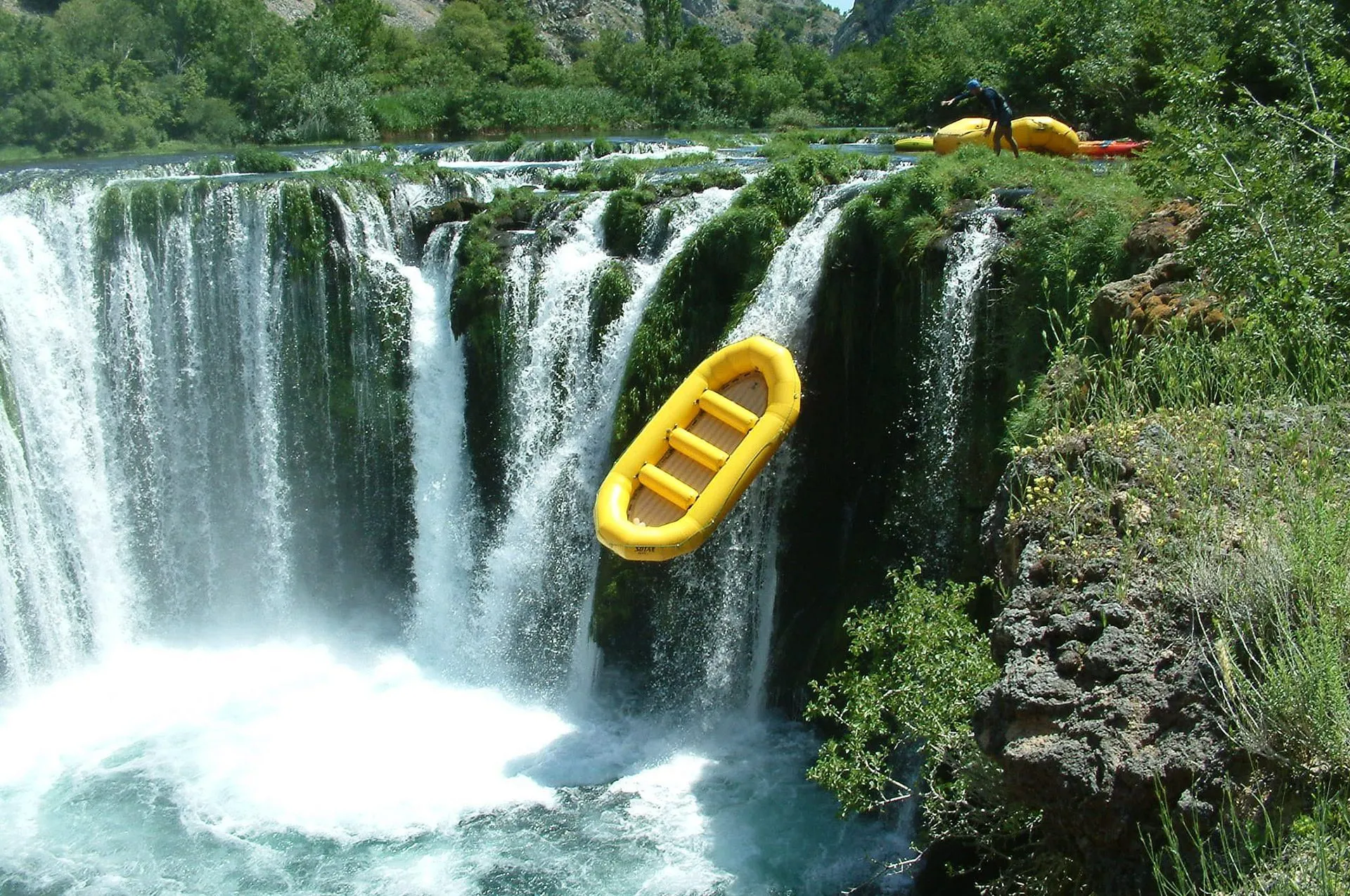 Waterfall kayak adventure
