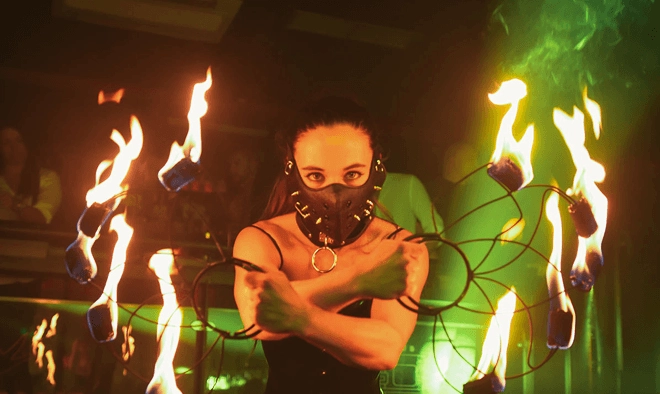 Zagreb nighttime performes